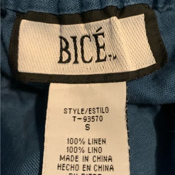 Vintage denim blue linen skirt - Picture 3 of 3